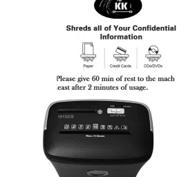 KK MART Paper Shredder 10 Sheets Capacity with CD and Credit Card Shredder Paper Trimmer image 3