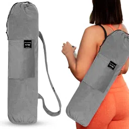 Velvet Yoga Mat Bag with Shoulder Strap | Yoga mat cover-image-11