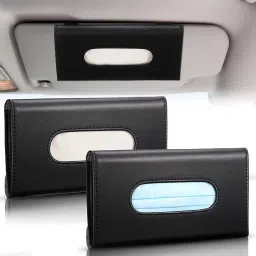 2 Pcs Car Tissue Mask Holder Sun Visor Car Napkin Holder PU Leather Vehicle Tissue Dispenser-image-43