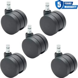 5 Year Warranty Black Heavy Duty 60mm Nylon Wheel for Revolving Chair Swivel Furniture Caster-image-45