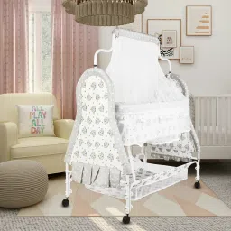 Cradle for kids cradle for baby boy and girl Cradle With Swing & Mosquito Net-3