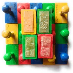 futurez key Hindi Alphabet Letters Stamps with Respective Shapes and Name / Set of 50 image 5