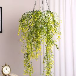 ARICK DECOR Yellow 1 Pieces Hanging Artificial Plant-32