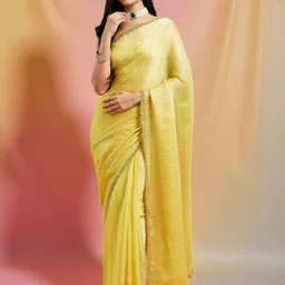 LOROFY Beads and Stones Tussar Saree-picture-9