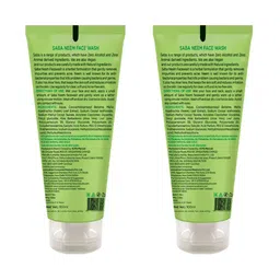 Saba Set Of 2 Neem Face Wash Soap Free Formulation Enriched With Aloe Vera - 100ml Each image 2