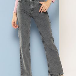BAESD Women Comfort Relaxed Fit Low Distress Heavy Fade Stretchable Jeans-image-60