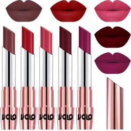 VOLO Set Of 5 Creme Matte Lipstick - 3.5 g Each - 34-40-41-42-45-44