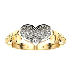 VALANOVA Yellow Gold Plated Sterling Silver 0.21Ct Lab Grown Diamond Ring-image-21