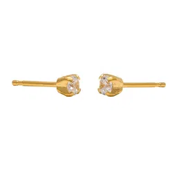 STUDEX 24kGold Plated Cubic Zirconia studded Circular Shaped Studs image 3