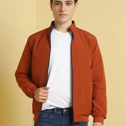 Allen Solly Men Stand Collar Solid Casual Reversible Bomber Jacket-image-10