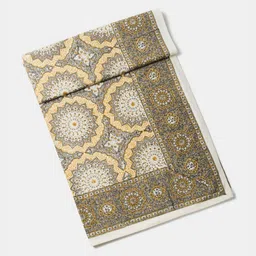 Fabindia Grey & Mustard Yellow Floral Printed Cotton Bed Covers-image-19