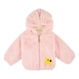 Bold N Elegant Girls Hooded Solid Faux Fur Casual Bomber Jacket-image-59