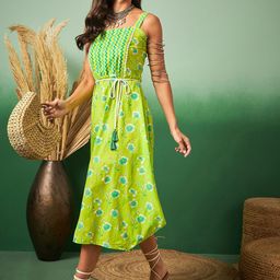 Routes by All About You Floral Print A-Line Midi Dress-image-50