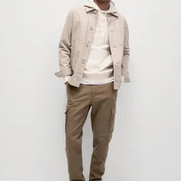 Marks & Spencer Men High-Rise Tapered Fit Cargo Trousers-image-75