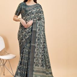 HERE&NOW Zari Silk Blend Saree-picture-18