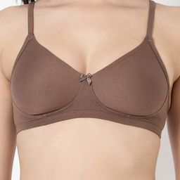 Nakshu Brown Non-Wired Heavily Padded Seamless Everyday Bra-image-55