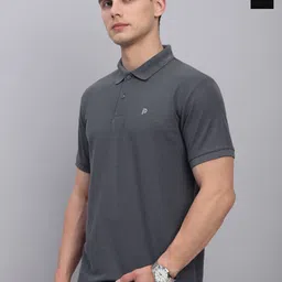 LUX PARKER Men Pack Of 2 Combed Cotton Polo Collar T-shirts-image-8