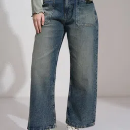 Basics By Tokyo Talkies Women Straight Fit High-Rise Heavy Fade Stretchable Jeans-picture-27