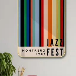 Myntra Elegant Homes Black & Pink Jazz Festival Printed Wooden Wall Art-picture-32