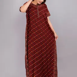 AAKARSHANA CREATION Printed Maxi Nightdress-picture-15