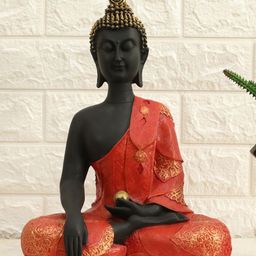 vedas Black & Red Buddha Idol Showpiece-image-6