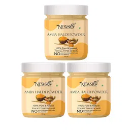 Newsio Set Of 3 100% Pure & Natural Amba Haldi Powder For Fairness- 100 g Each-6
