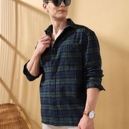 Dennis Lingo Men Relaxed Fit Flannel Checked Casual Shirt-image-65