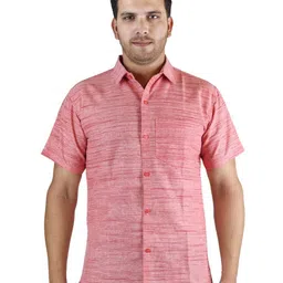 JASHNA Premium Textured Spread Collar Shirt-image-13