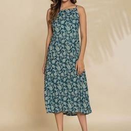 Eco Clothing Floral Print A-Line Midi Dress-image-22