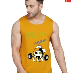 SLOWLORIS Pack Of 2 Printed Round Neck Gym Vests-picture-14