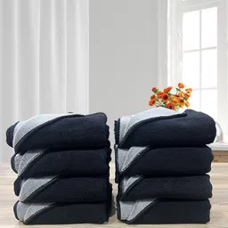 LABHAM Euphoria 8-Pcs Black & Grey 450 GSM Reversible Hand Towel-picture-9