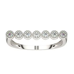 VALANOVA White Gold Plated Sterling Silver Certified 0.21 Ct Lab Grown Diamond Ring-image-21
