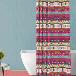 ArtzFolio Pink & Green Printed Waterproof Shower Curtains-image-77