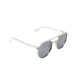 BAYBERRY Unisex Grey Lens & Silver-Toned Round Sunglasses with-image-112