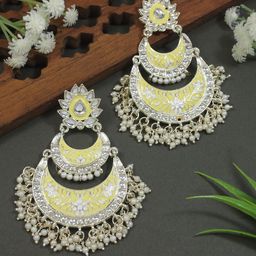 I Jewels Contemporary Chandbalis Earrings-12