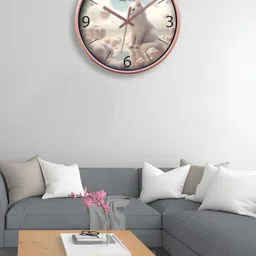 OLIVE TREE Copper-Toned & White Printed Contemporary Wall Clock-47