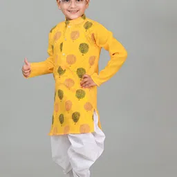 NFC CREATION Boys Floral Printed Regular Thread Work Kurta with Patiala image 5