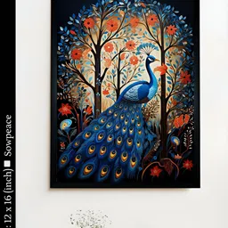 SOWPEACE Blue & Orange 1 Piece Canvas Abstract Wall Photographs-image-53