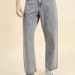 STUDIO NEXX Men Mid-Rise Heavy Fade Acid Wash Baggy Jeans-image-39
