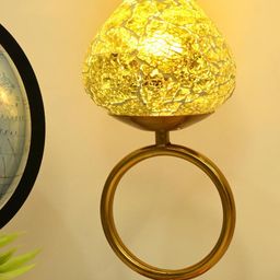 SOMIL Yellow Printed Glass Cylindrical Shaped Table Lamp-image-31