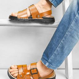 Killer Men Ethnic Leather Comfort Sandals-image-99