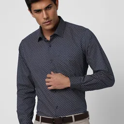 Van Heusen Men Regular Fit Spread Collar Floral Printed Cotton Formal Shirt-image-95