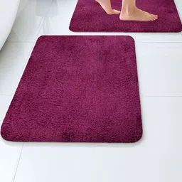 Pano Maples 2Pcs Purple Anti-Skid Super-Absorbent Quick-Drying 1200-GSM Bath Rugs-picture-56
