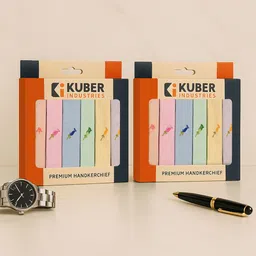 Kuber Industries Light Color 12 Pcs Set Handkerchief for Women Cotton Plain Embroidery-40