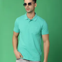 V-Mart Men Solid Polo Collar T-shirt-image-27