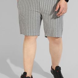 Instafab Plus Men Striped Technology Shorts-image-65