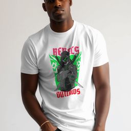 OUTLAWS Men Graphic Printed Round Neck Cotton T-shirt-image-97