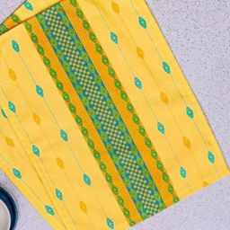 Indisca Designs Yellow & Blue 2 Pieces Sambalpuri Ikat Printed Table Placemats-11
