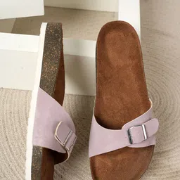 MOZAFIA Women Open Toe Flats with Buckles-image-35
