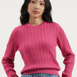 United Colors of Benetton Women Self Design Pure Cotton Sweater-picture-25